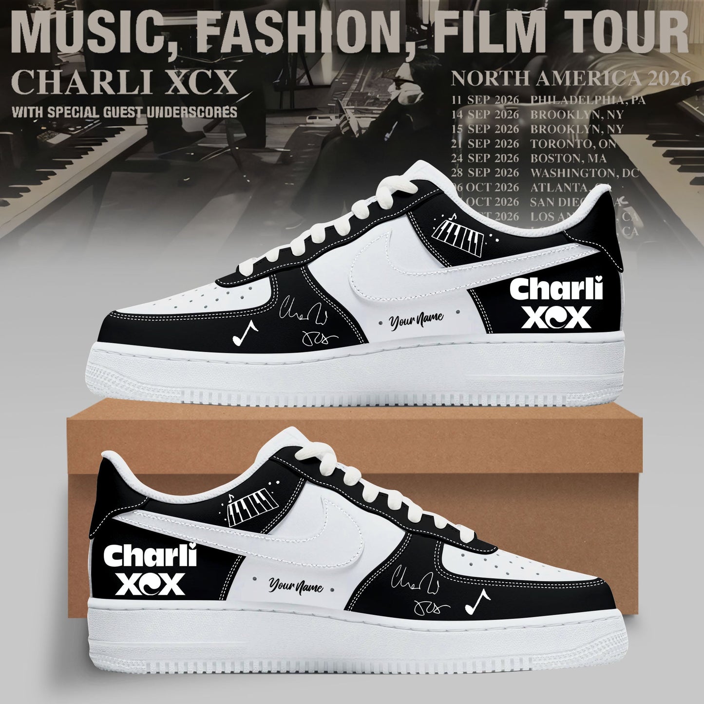 ChrlXCX Music Fashion Film Personalized Premium 3D Sneakers V1