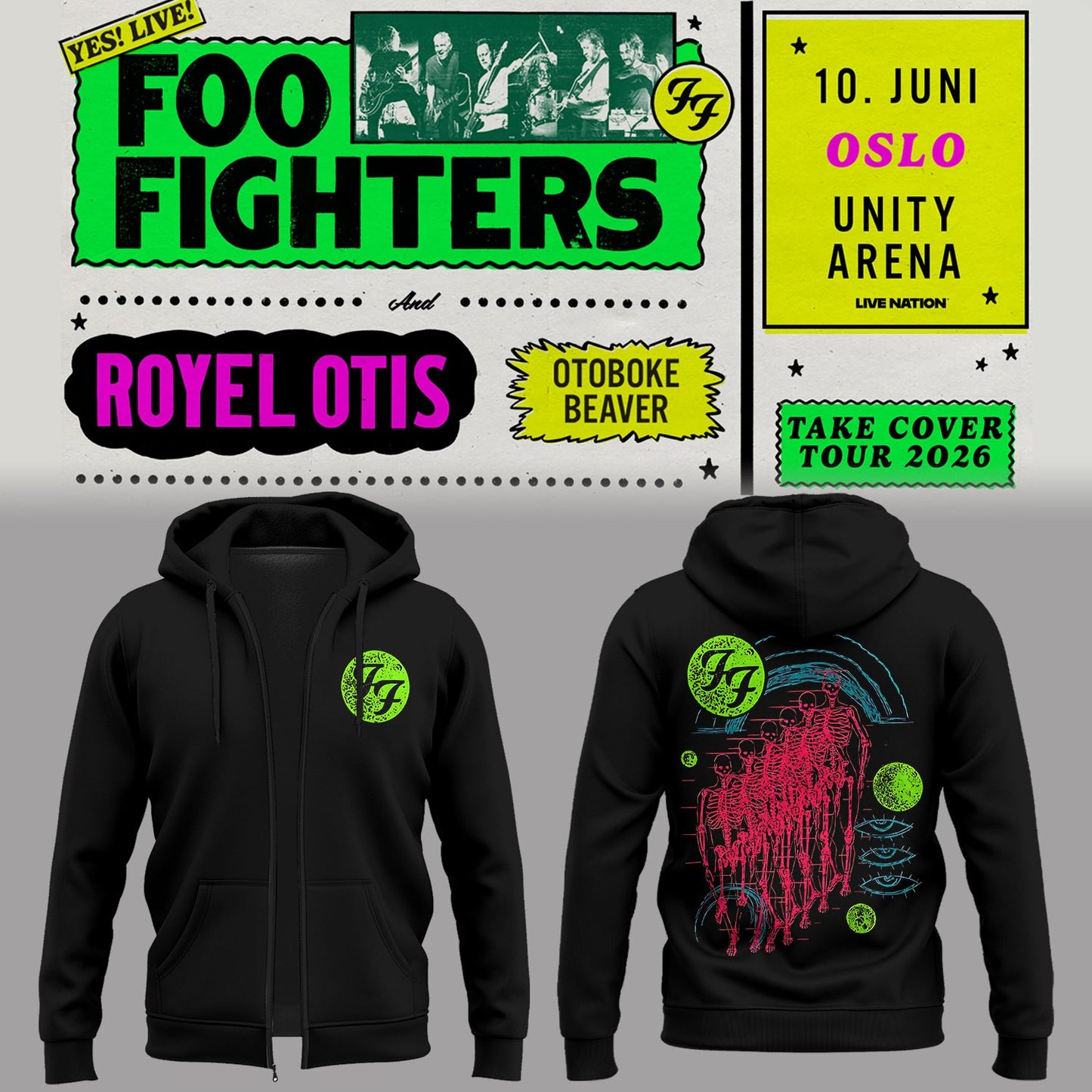 Limited Edition Take Cover Tour 2026 ZIPHoodie