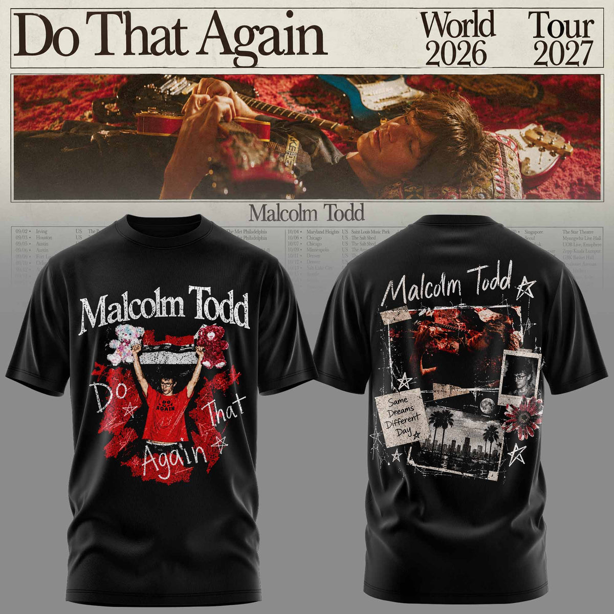 MALCOLM TODD DO THAT AGAIN WORLD TOUR TEE