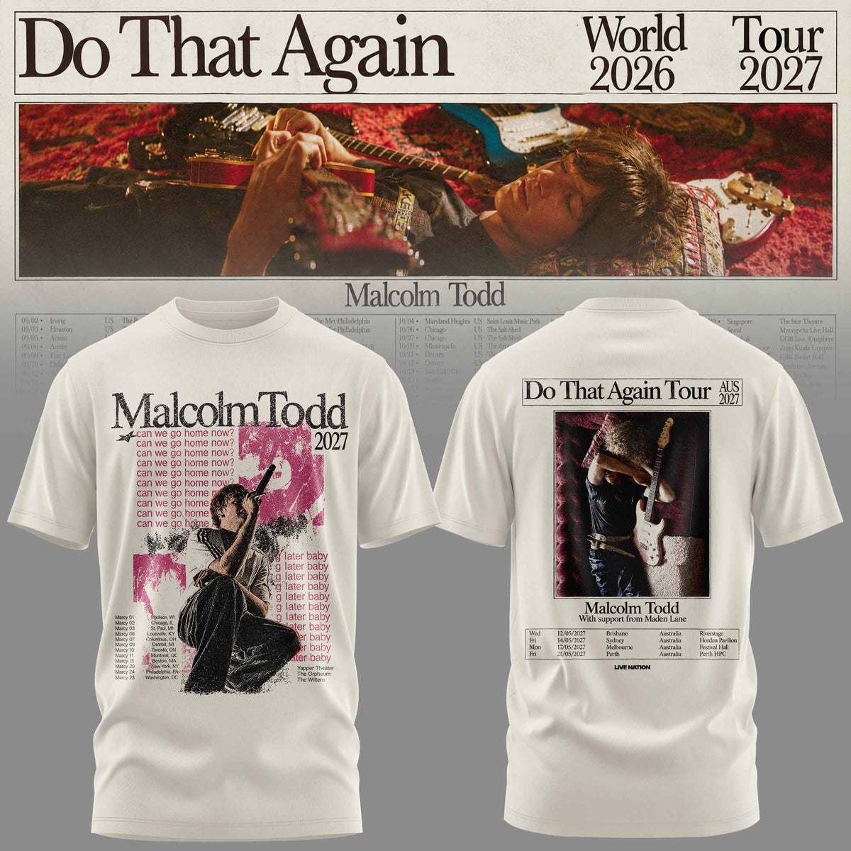 MALCOLM TODD DO THAT AGAIN WORLD TOUR TEE