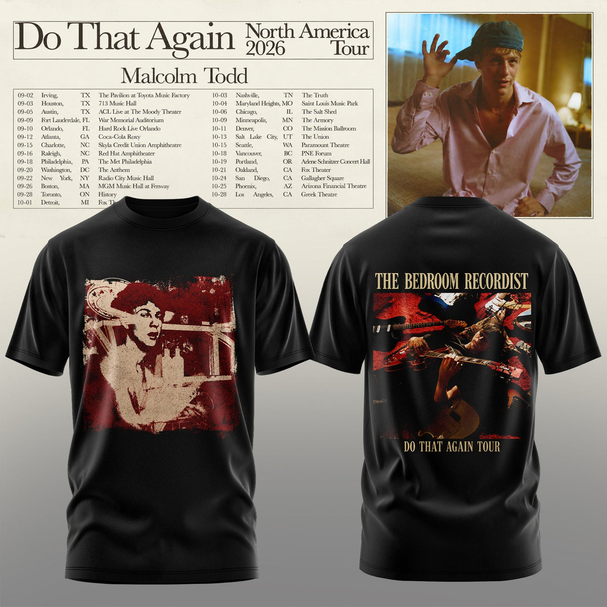 Malcom Todd – Do That Again 2026 Tour T-shirt