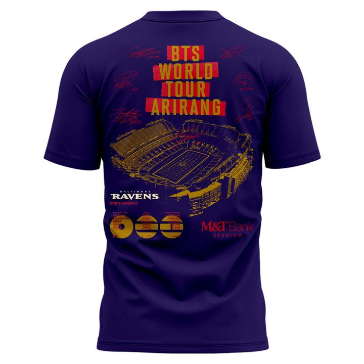 Baltimore Ravens x BTS WORLD TOUR 'ARIRANG' IN BALTIMORE Tshirt