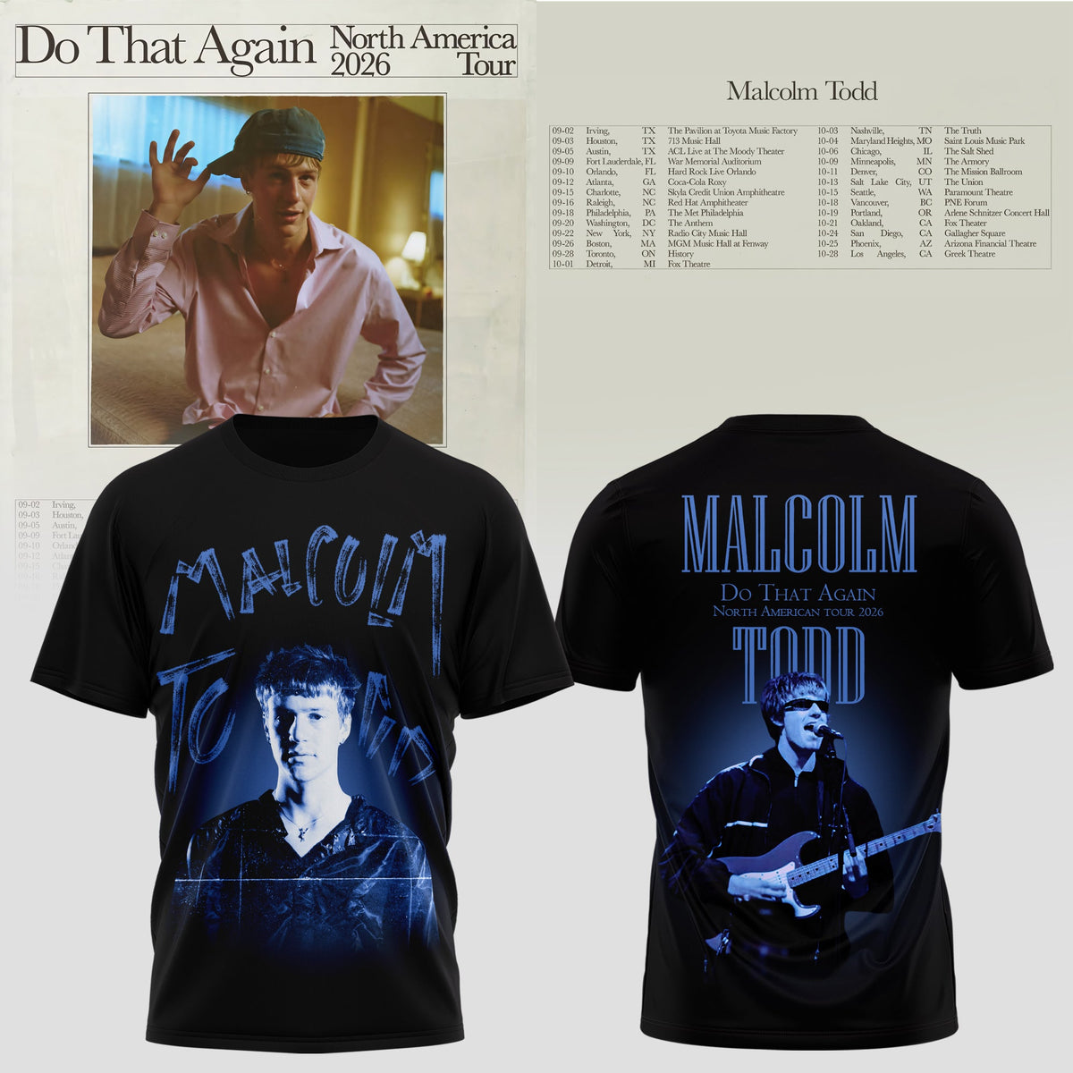MALCOLM TODD – DO THAT AGAIN NORTH AMERICA TOUR TEE