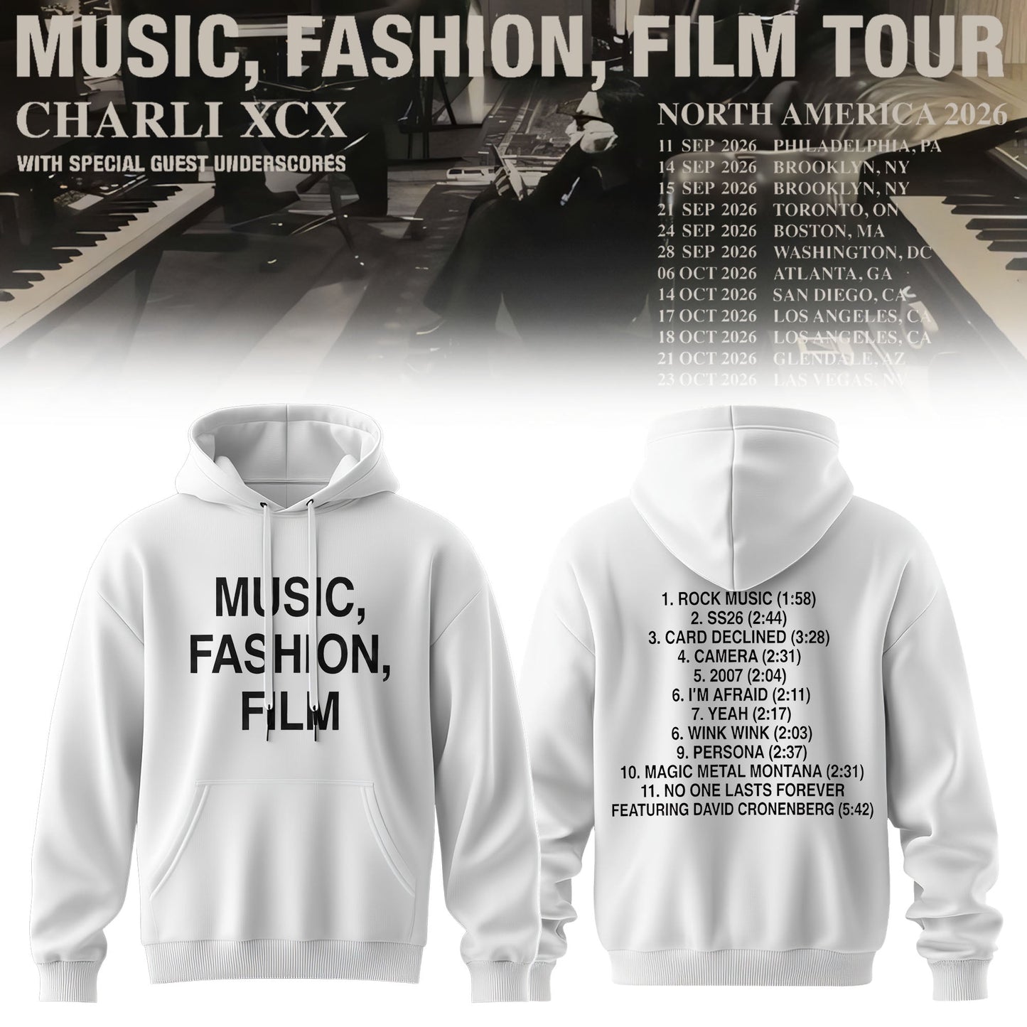 ChrlXCX Music Fashion Film 3D All-Over Print Hoodie V1