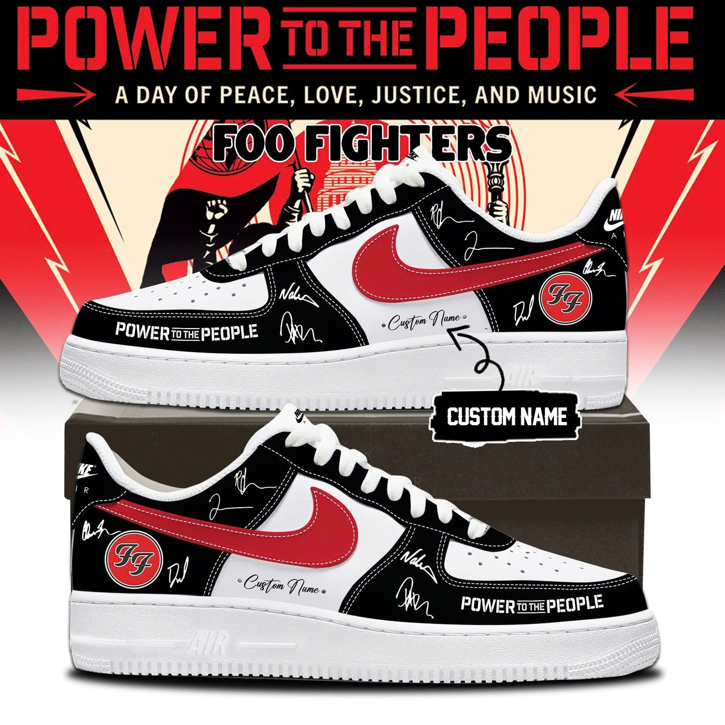 Foo Fighters -“Power to the people”- Limited Edition Signature – Shoes 2