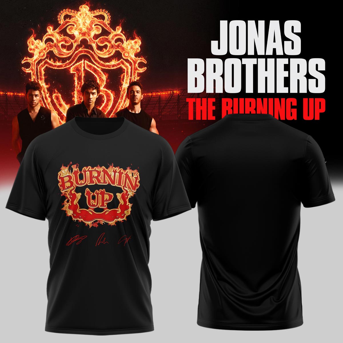 .Jonas Brothers The Burning Up Tour TShirt