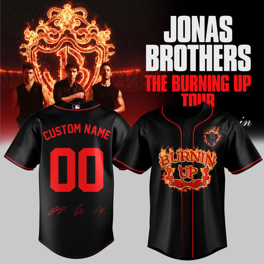 Jonas Brothers The Burning Up Tour Jersey (Custom Name & Number)