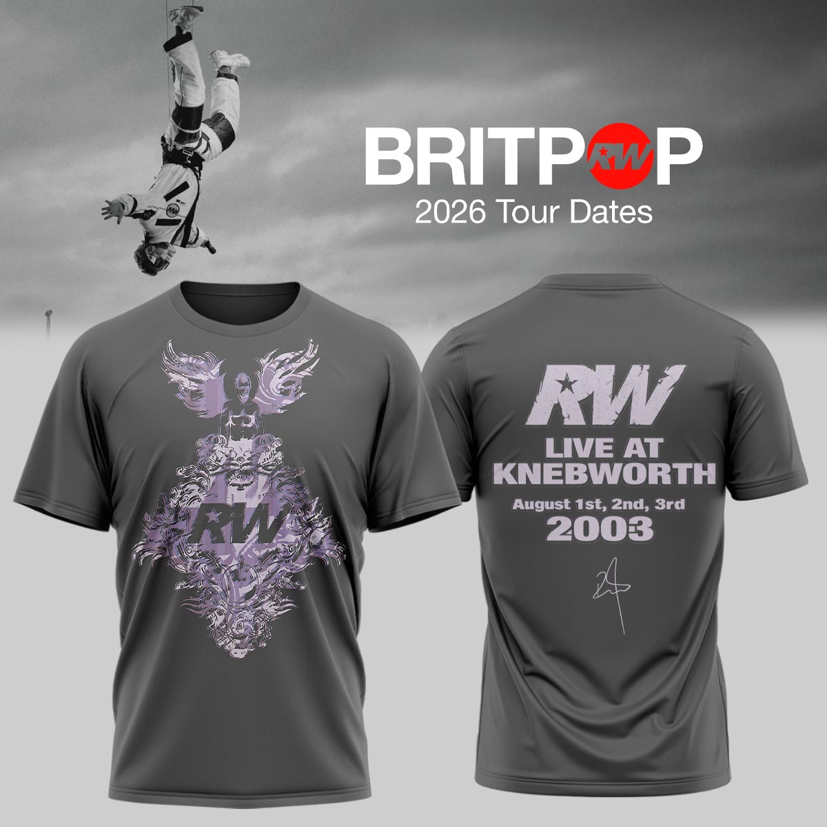Robbie Williams BRITPOP World Tour Tshirt
