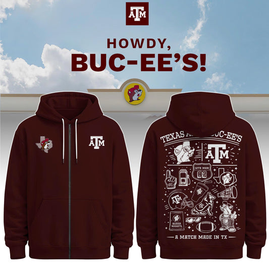 Texas A&M x Buc-ee’s Howdy Zip Hoodie