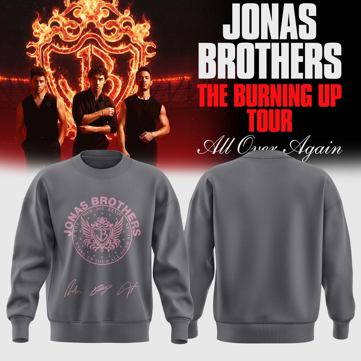 Jonas Brothers The Burning Up Tour Sweatshirt