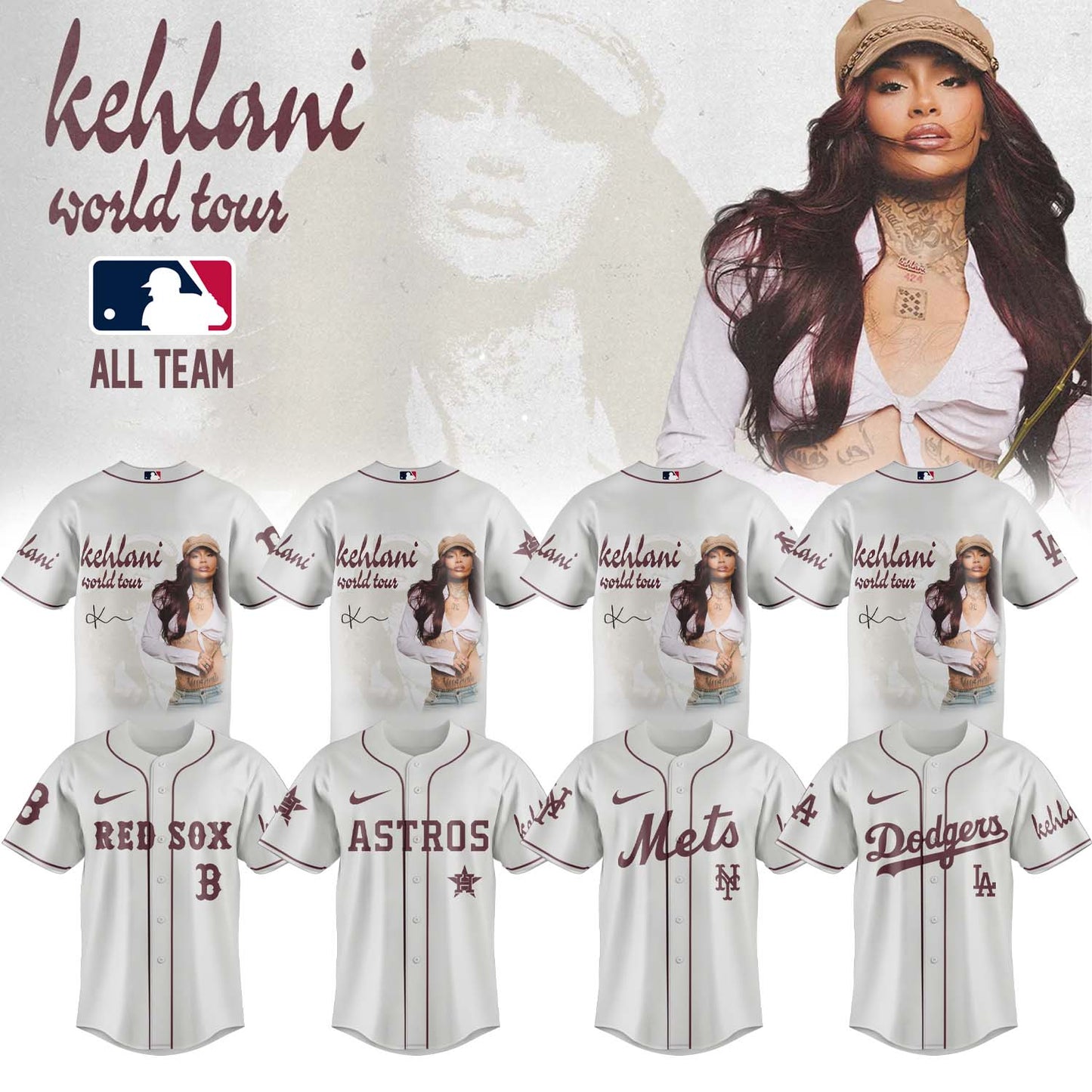 Baseball x Kehlani World Tour 2026 Limited Edition Signature – Jersey