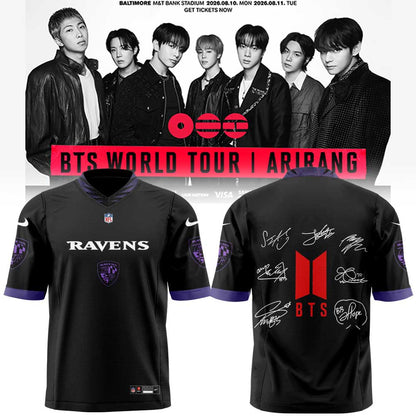 BTS WORLD TOUR “ARIRANG” x Baltimore Ravens Football Jersey
