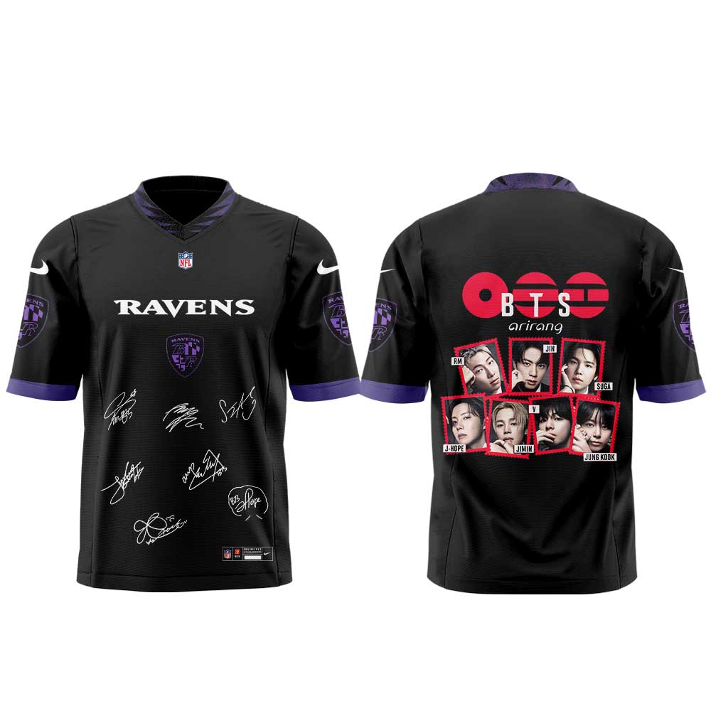 BTS WORLD TOUR “ARIRANG” x Baltimore Ravens Football Jersey