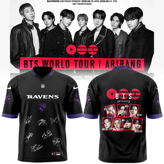 BTS WORLD TOUR “ARIRANG” x Baltimore Ravens Football Jersey