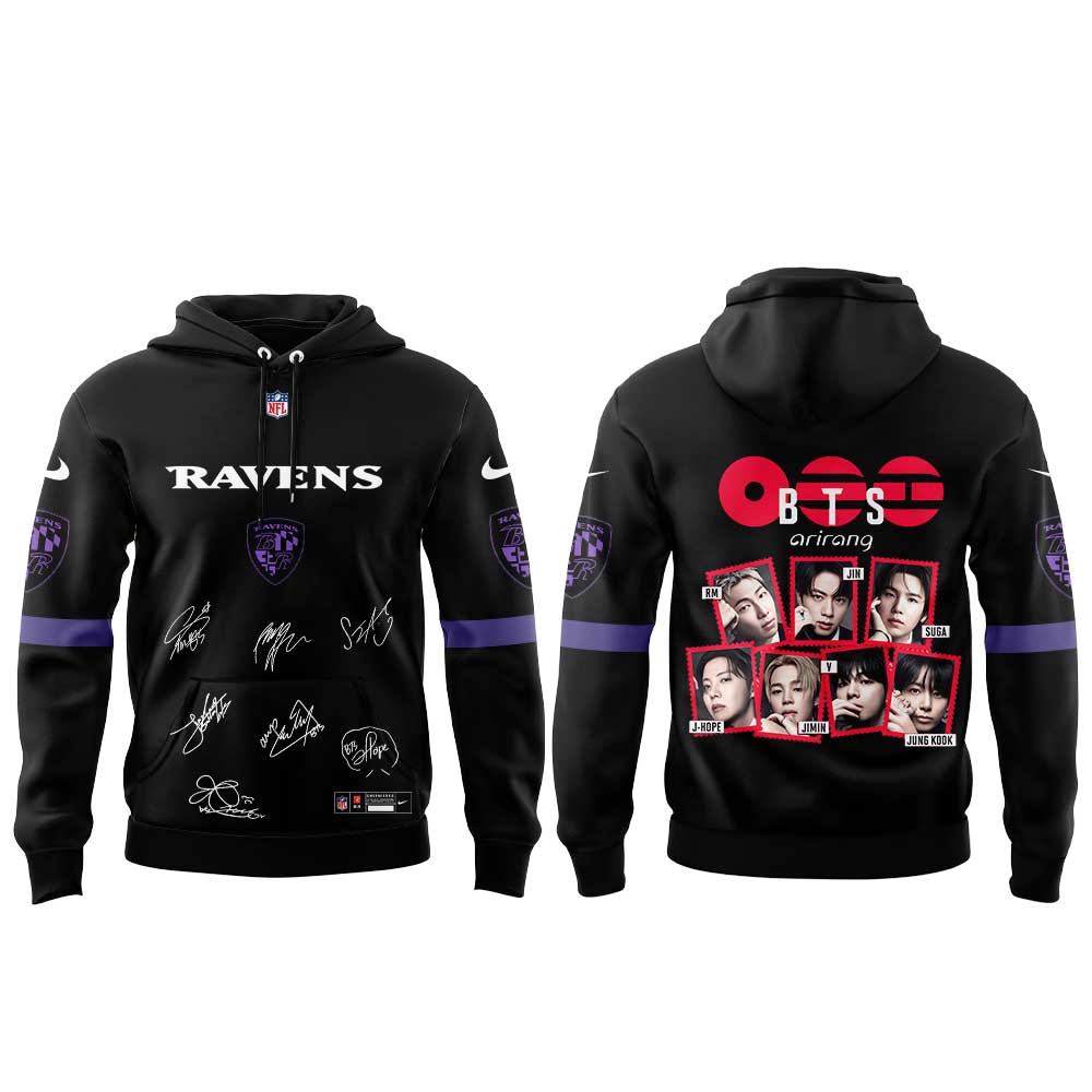 BTS WORLD TOUR “ARIRANG” x Baltimore Ravens Hoodie