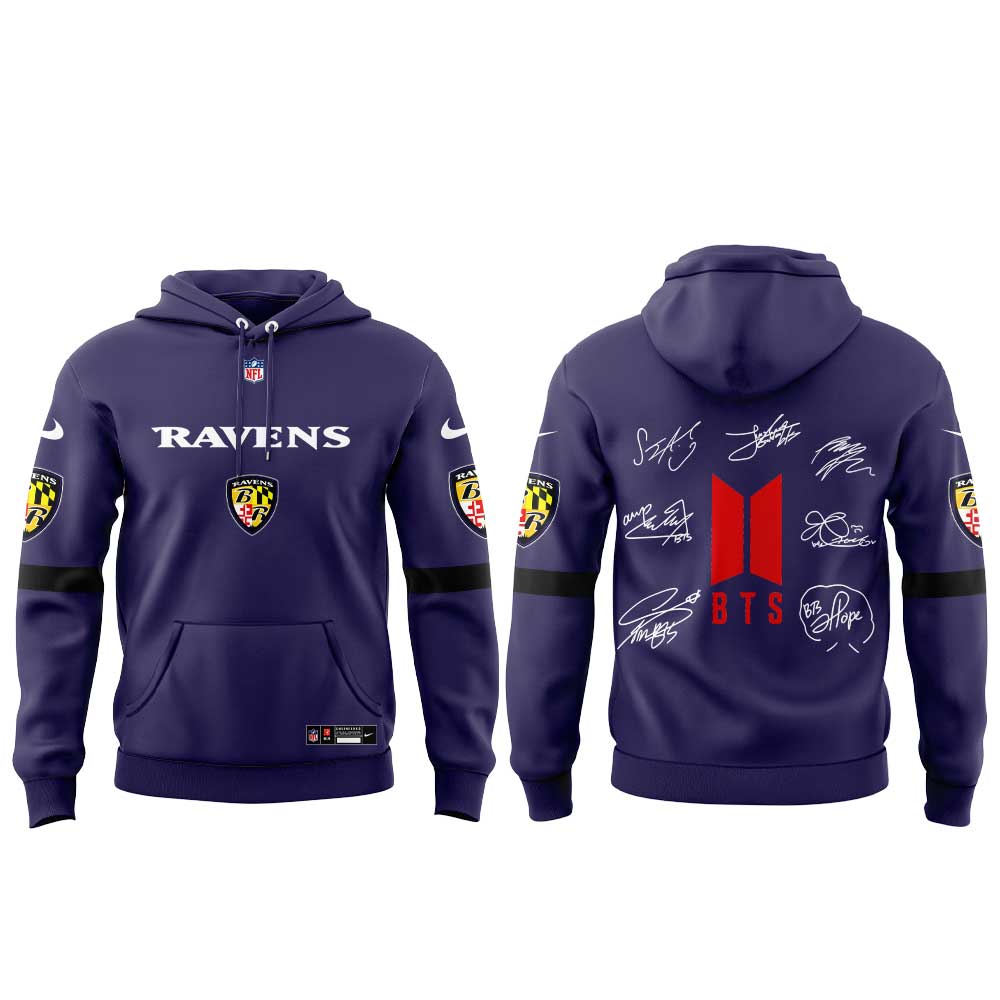 BTS WORLD TOUR “ARIRANG” x Baltimore Ravens Hoodie