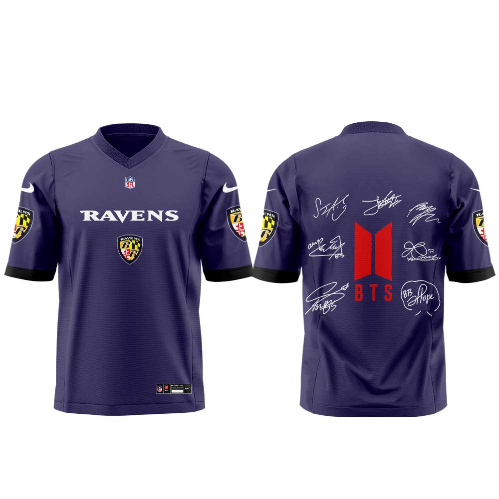 BTS WORLD TOUR “ARIRANG” x Baltimore Ravens Football Jersey