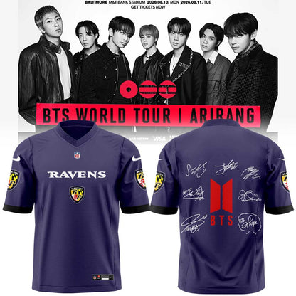 BTS WORLD TOUR “ARIRANG” x Baltimore Ravens Football Jersey