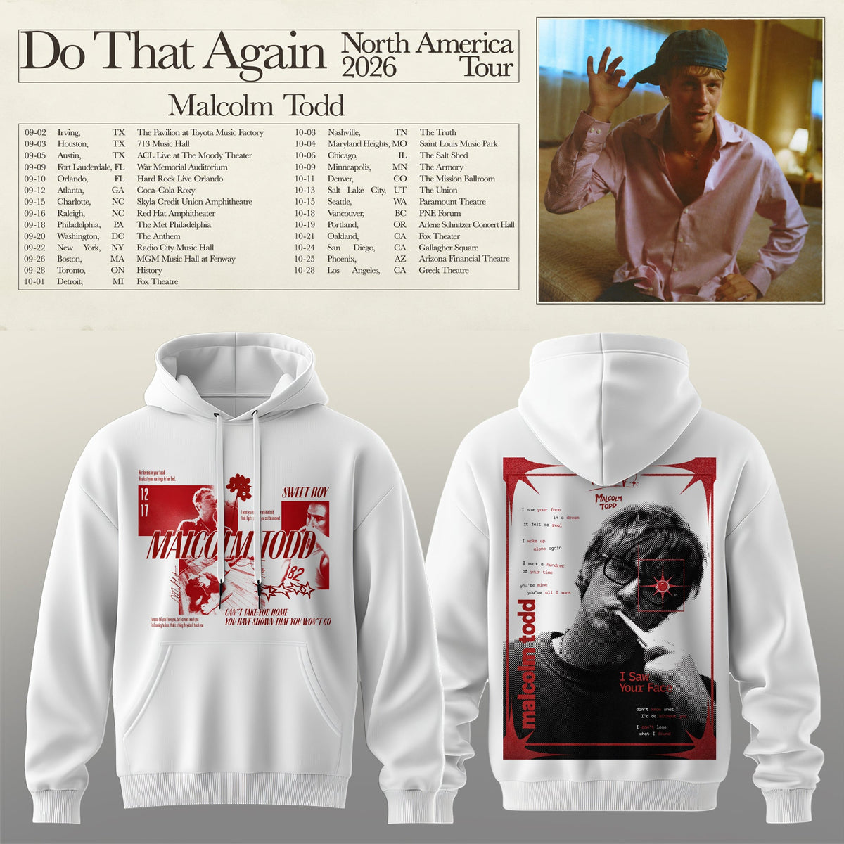 Malcom Todd – Do That Again 2026 Tour Hoodie
