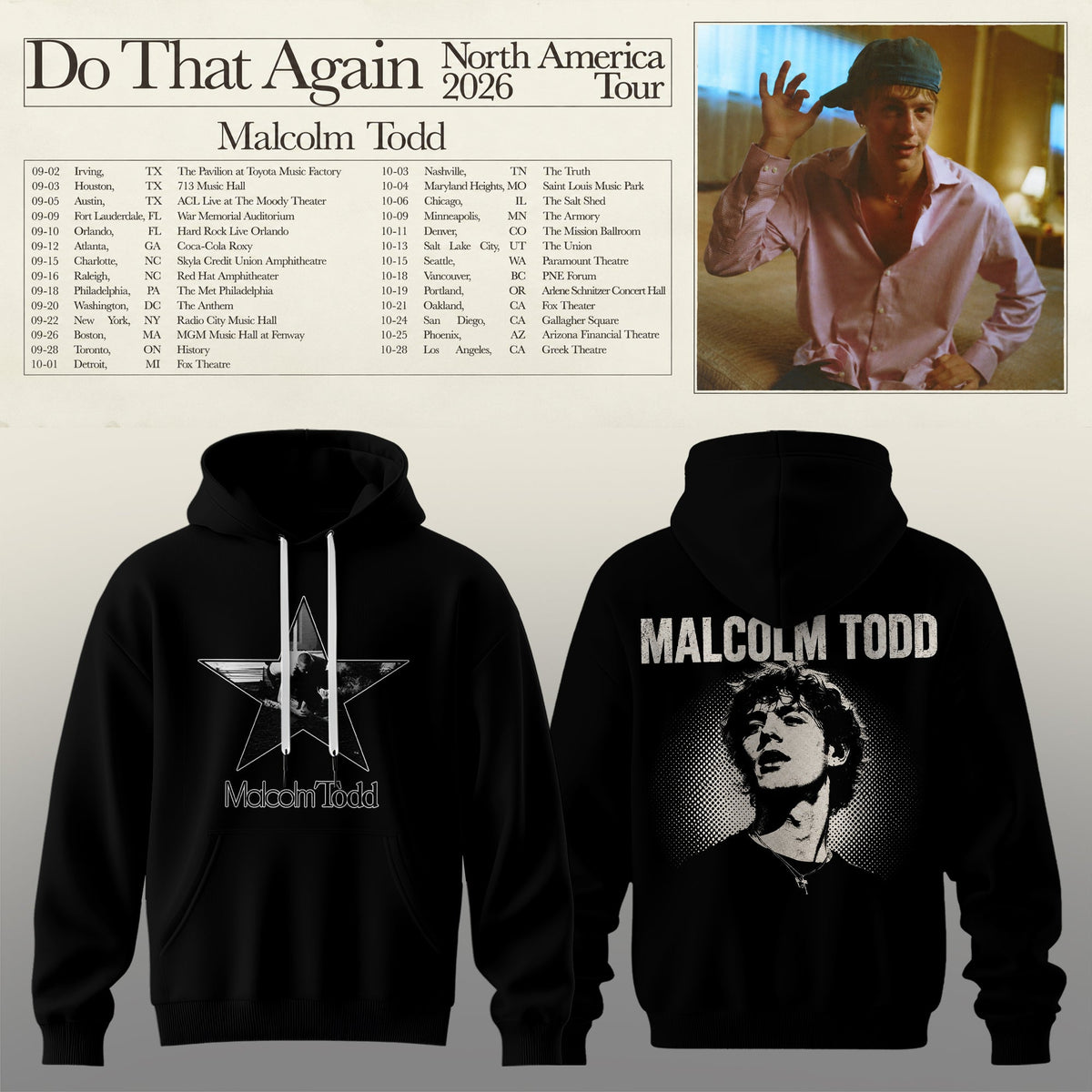 Malcom Todd – Do That Again 2026 Tour Hoodie