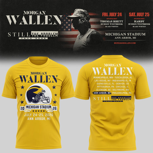 Exclusive Morgan Wallen x Michigan Football Tshirt 2026