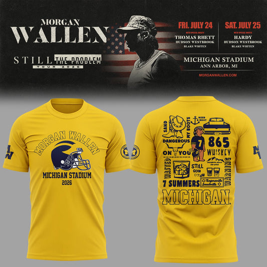Exclusive Morgan Wallen x Michigan Football Tshirt 2026