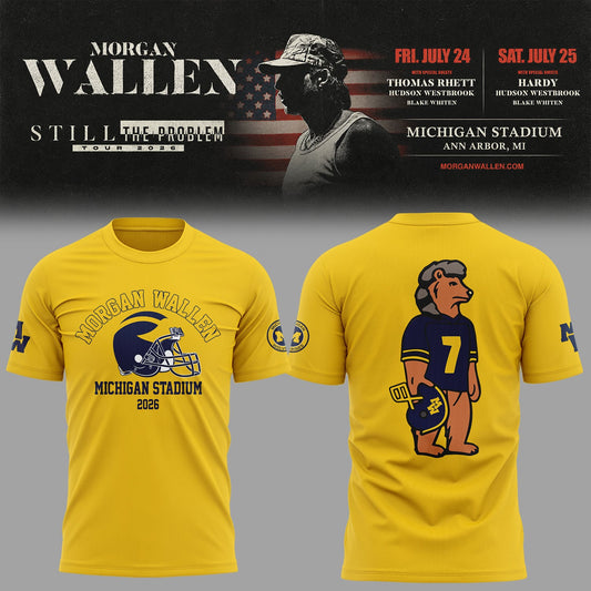 Exclusive Morgan Wallen x Michigan Football Tshirt 2026