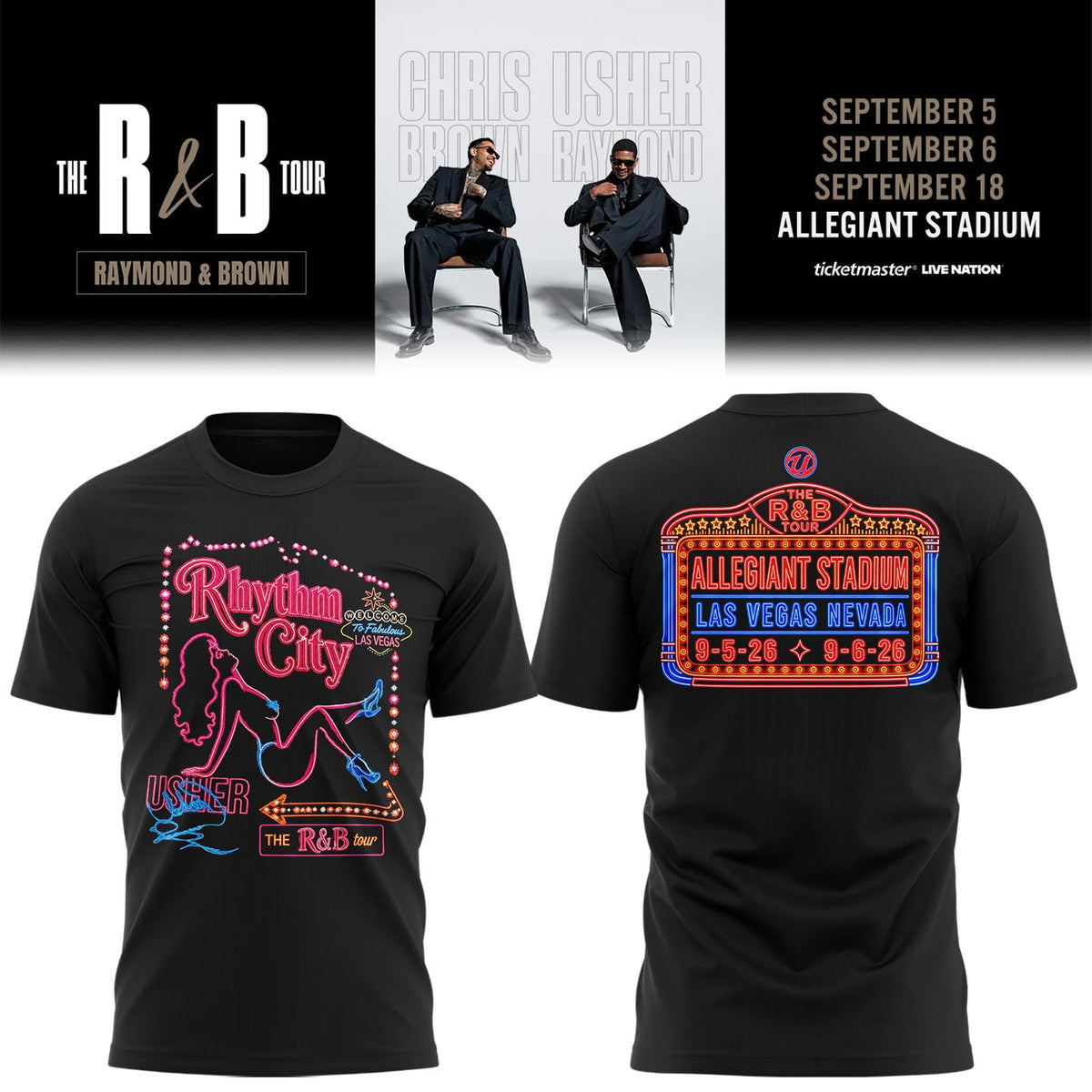 Limited Edition 2026 R&B Tour In Allegiant Stadium Shirt