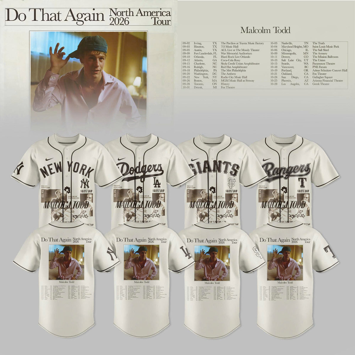 MALCOLM TODD – DO THAT AGAIN NORTH AMERICA X Baseball Jersey