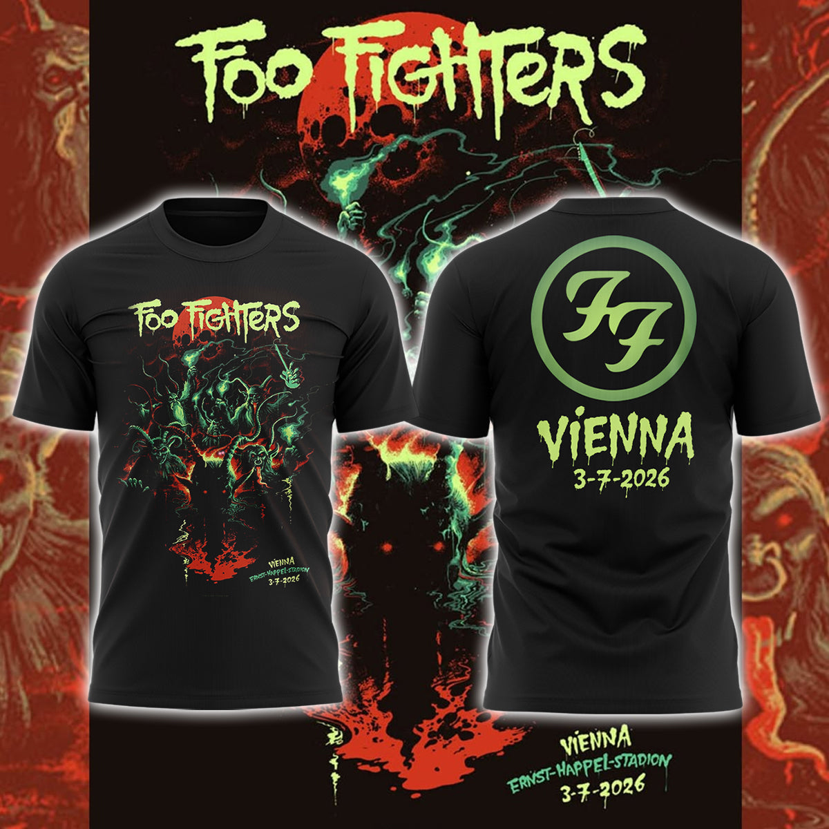 Limited Edition Take Cover Tour 2026 At Ernst-Happel-Stadion, Vienna Shirt