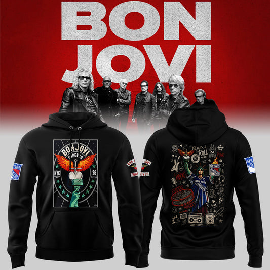 Limited Edition Bon Jovi Forever Tour 2026 Hoodie-ND07202617