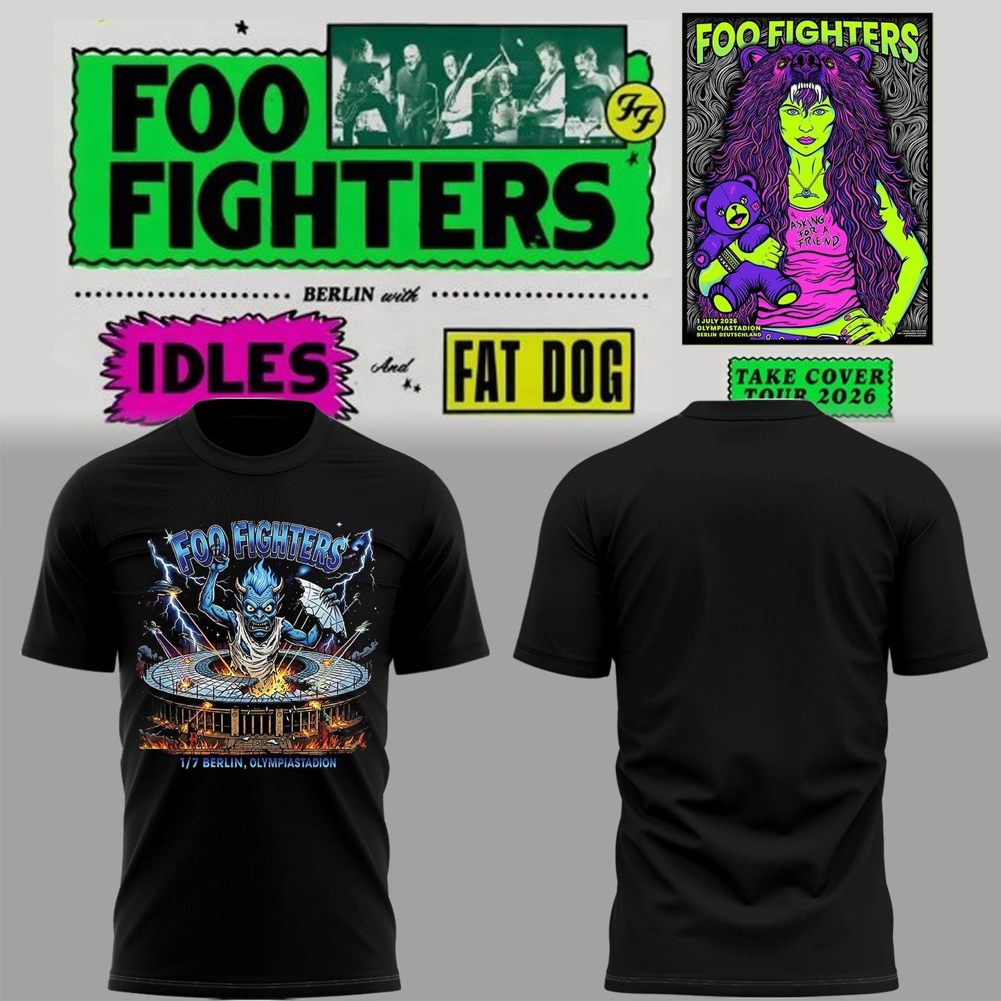 FF 🎸🎤 “Take Cover Tour 2026” TShirt