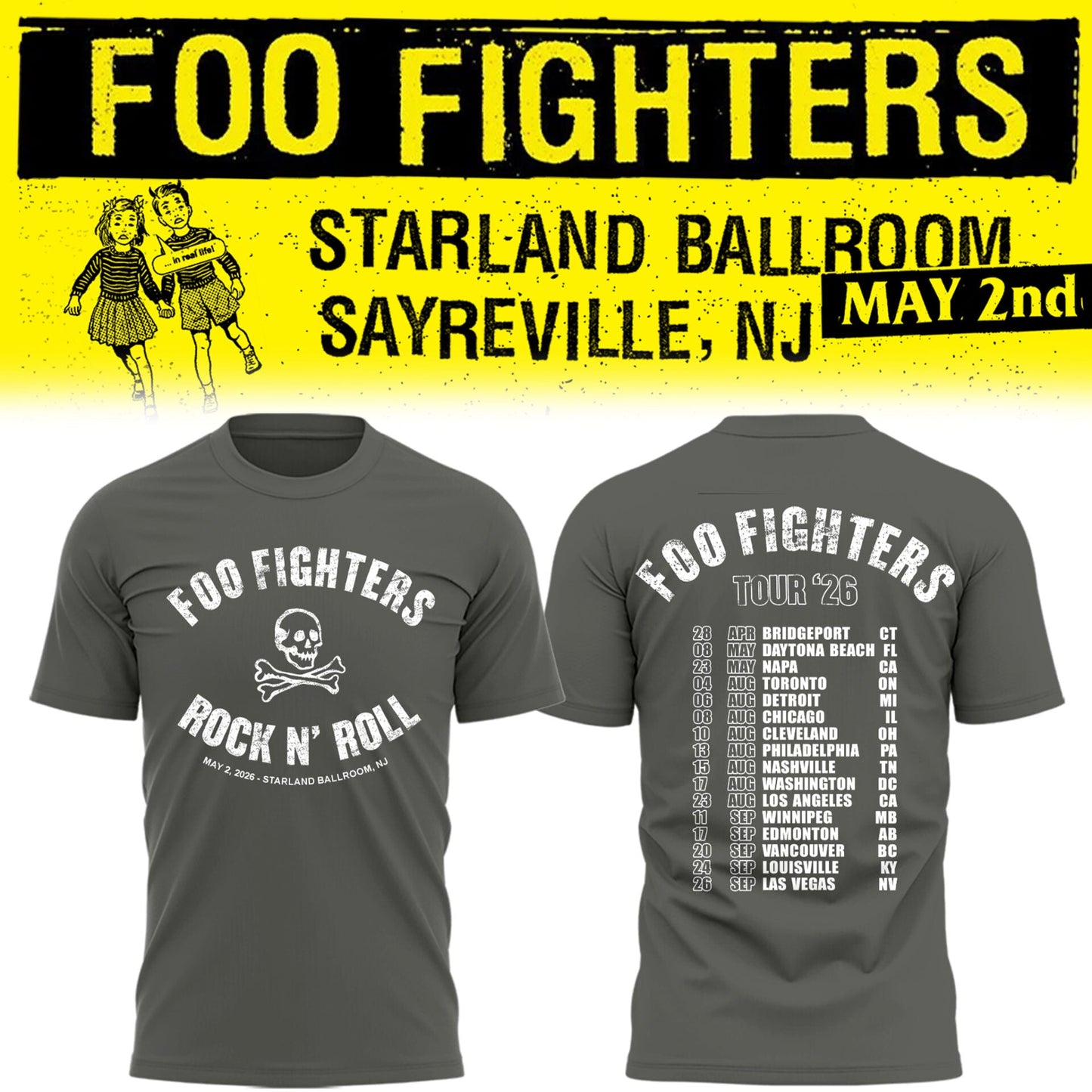 F.Fighter 🎵 Starland Ballroom (Sayreville, NJ) 05-02-26 TShirt