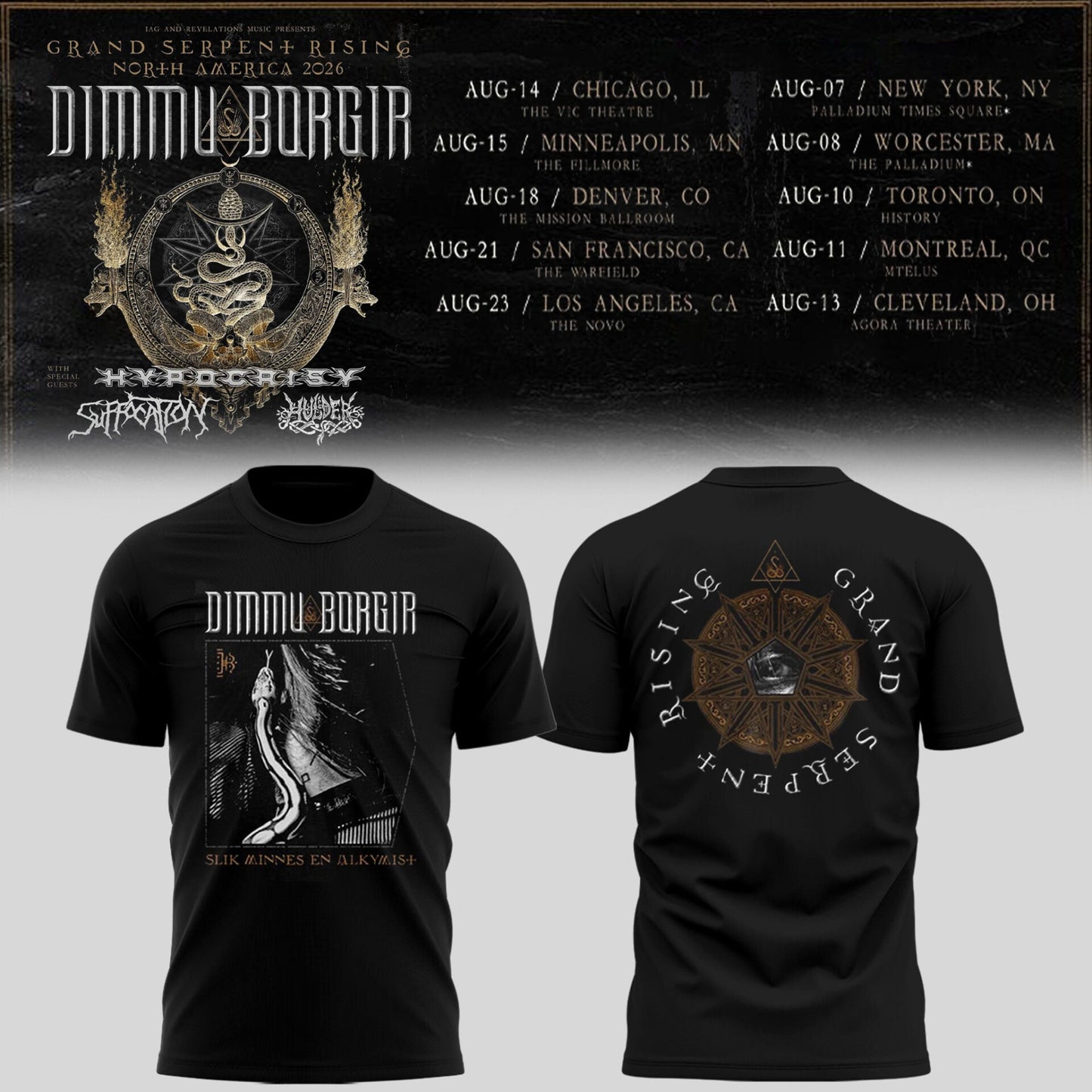 Limited Edition Grand Serpent Rising Tour North America 2026 Shirt