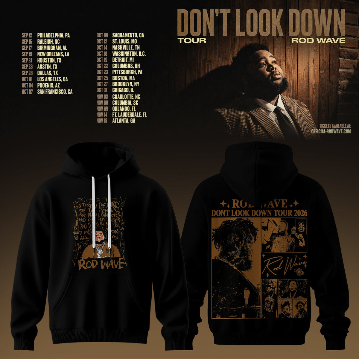 Rd Wv Don’t Look Down 2026 Tour Premium 3D Hoodie