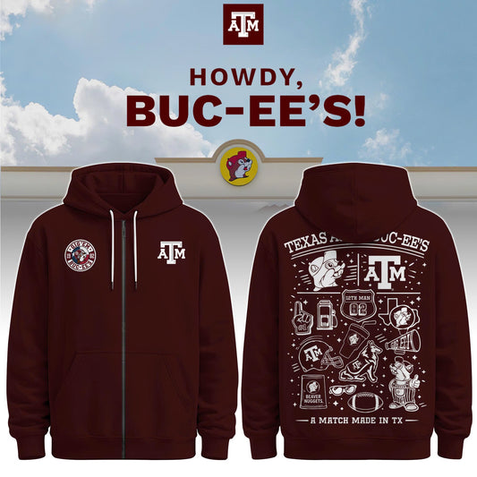 Texas A&M x Buc-ee’s Howdy Zip Hoodie