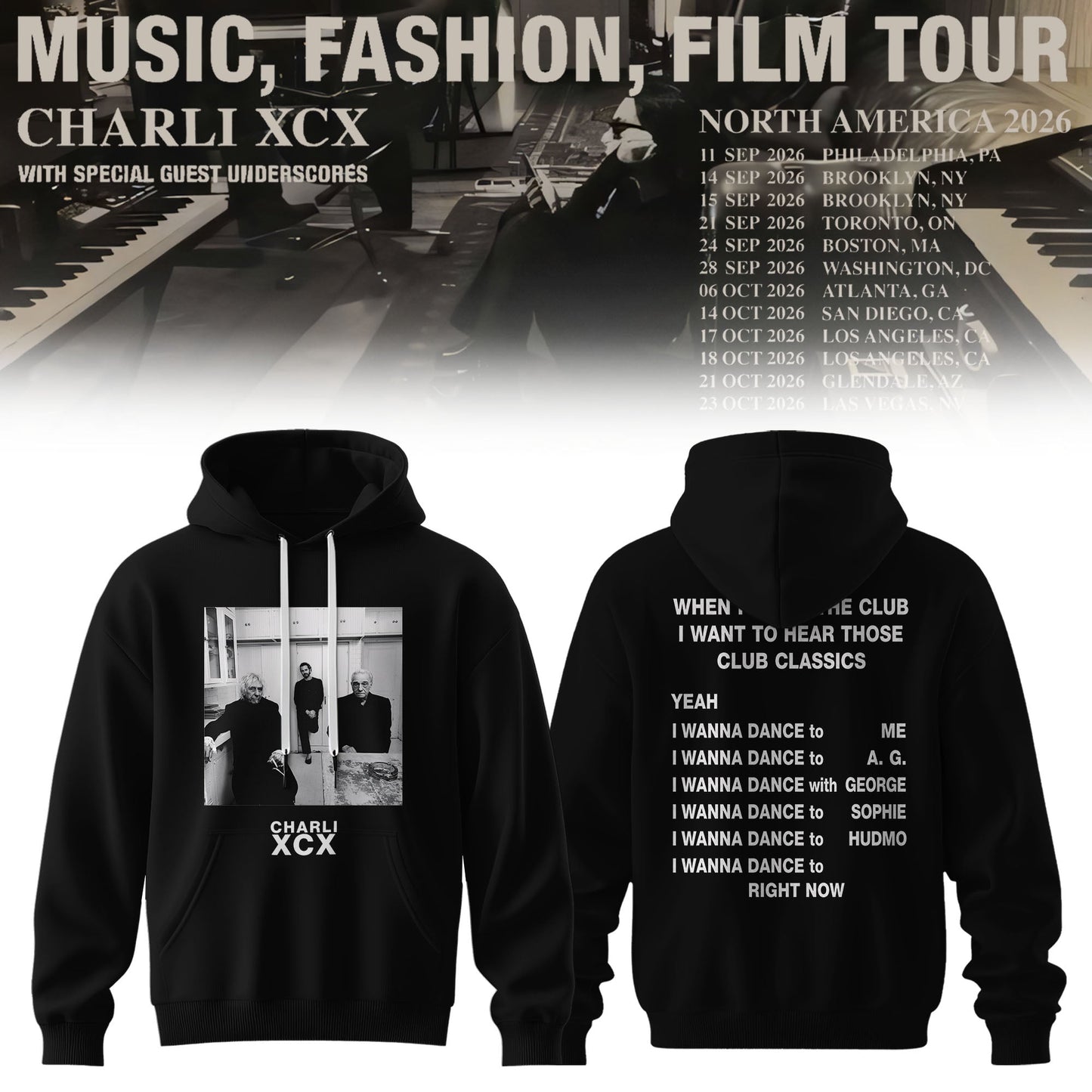 ChrlXCX Music Fashion Film 3D All-Over Print Hoodie V3