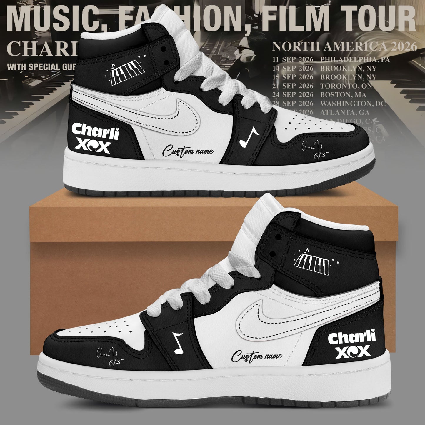 ChrlXCX Music Fashion Film Personalized Premium 3D Sneakers V3
