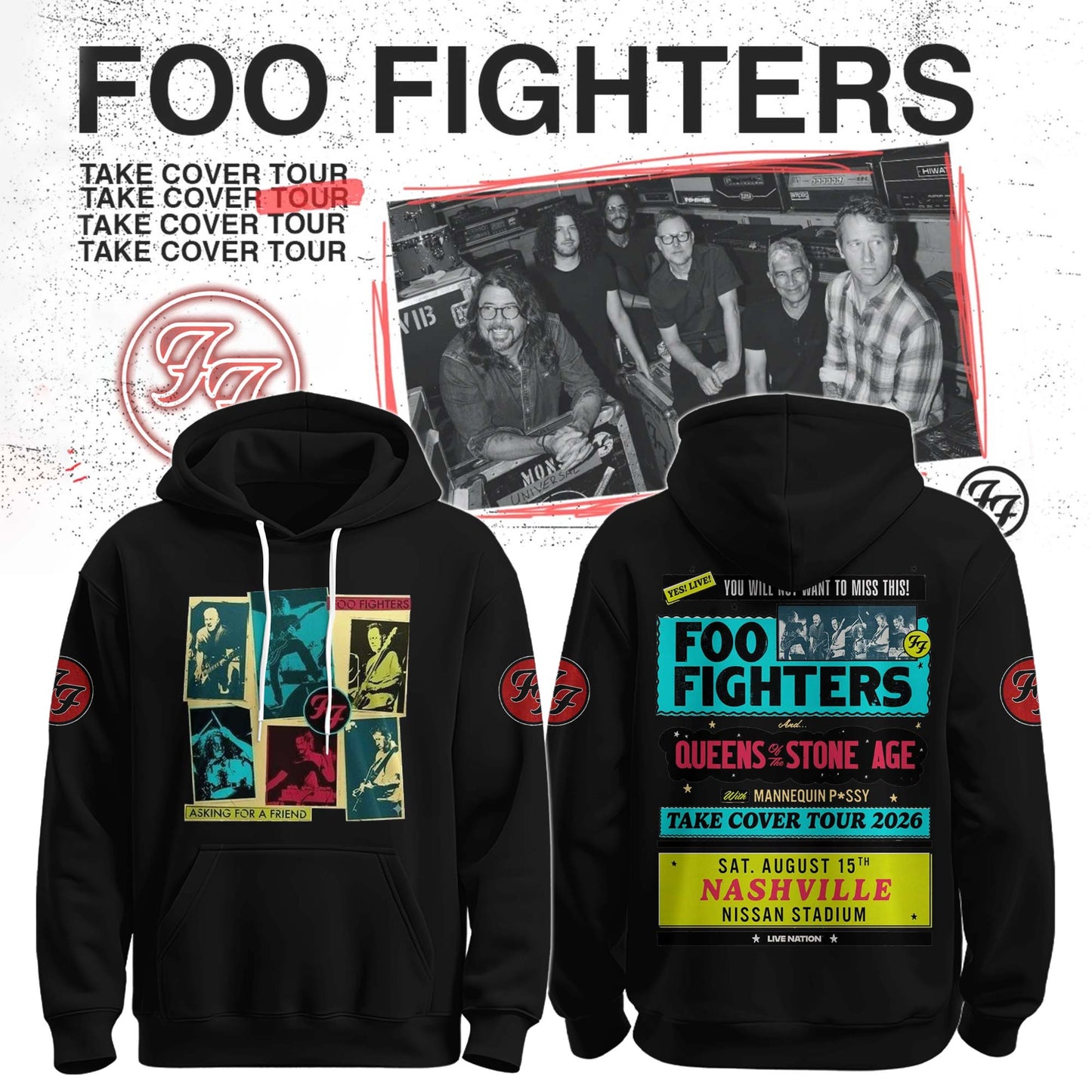 Foo Fighters Take Cover Tour 2026 Hoodie