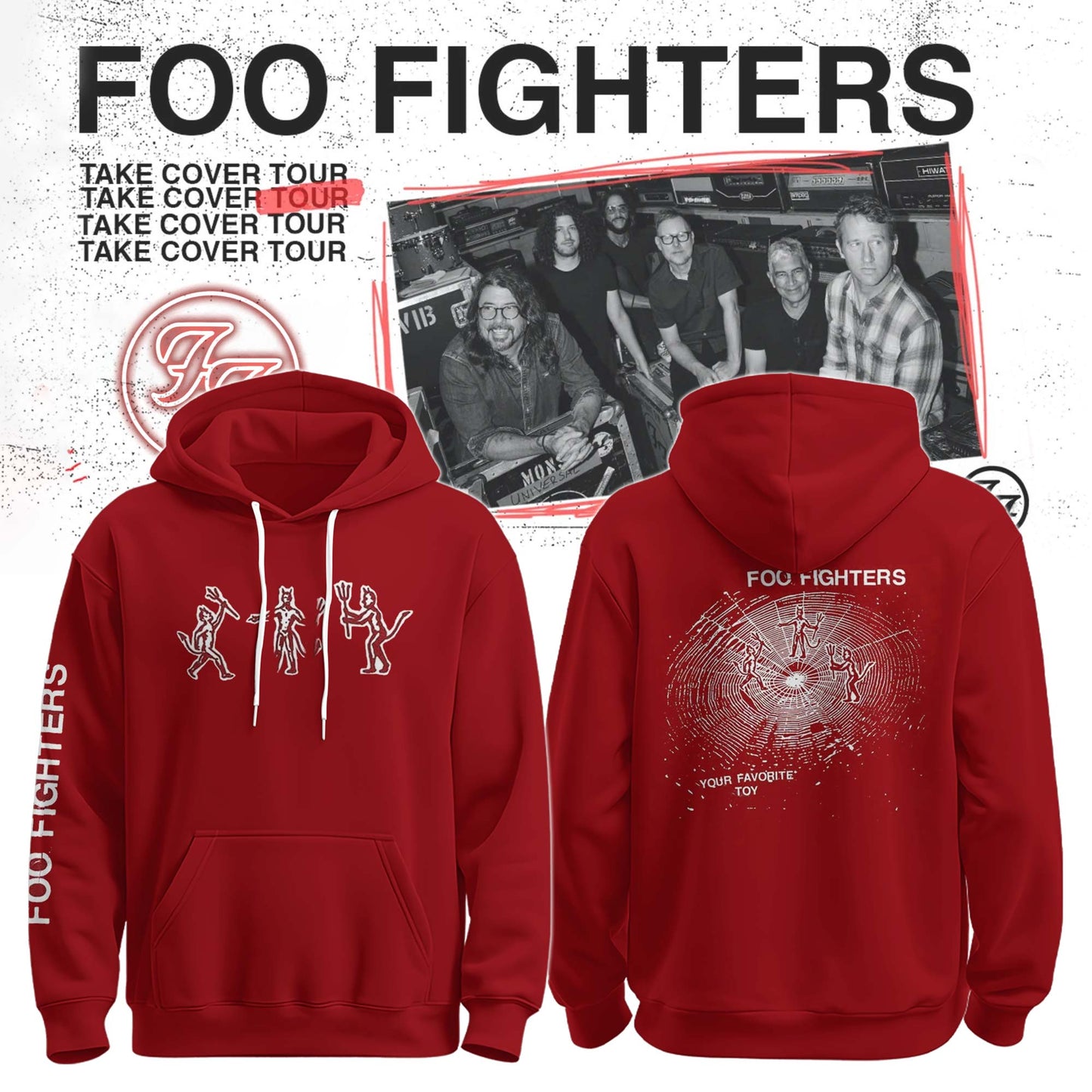 Foo Fighters Take Cover Tour 2026 Hoodie