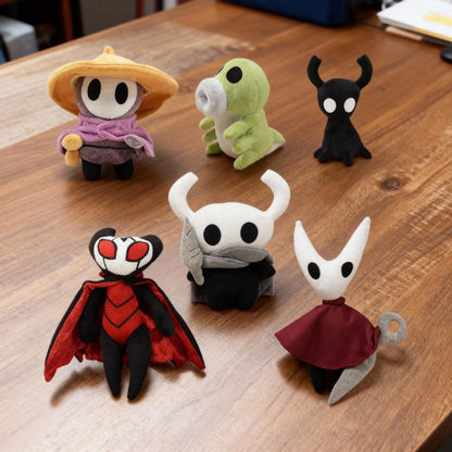 Handmade Hollow Knight Plush Doll, Knitted Game Character Stuffed Toy, Cute Gothic Collectible Gift