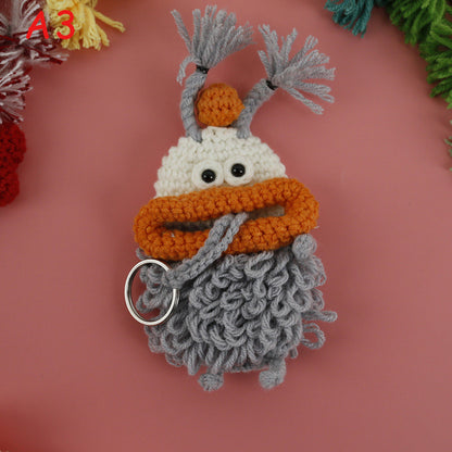 Handmade Crochet Sausage Lips Key Pouch, Knitted Key Holder Case, Cute Big Mouth Girl,Yarn Key Protector, Bag Charm, Funny Keychain Gift