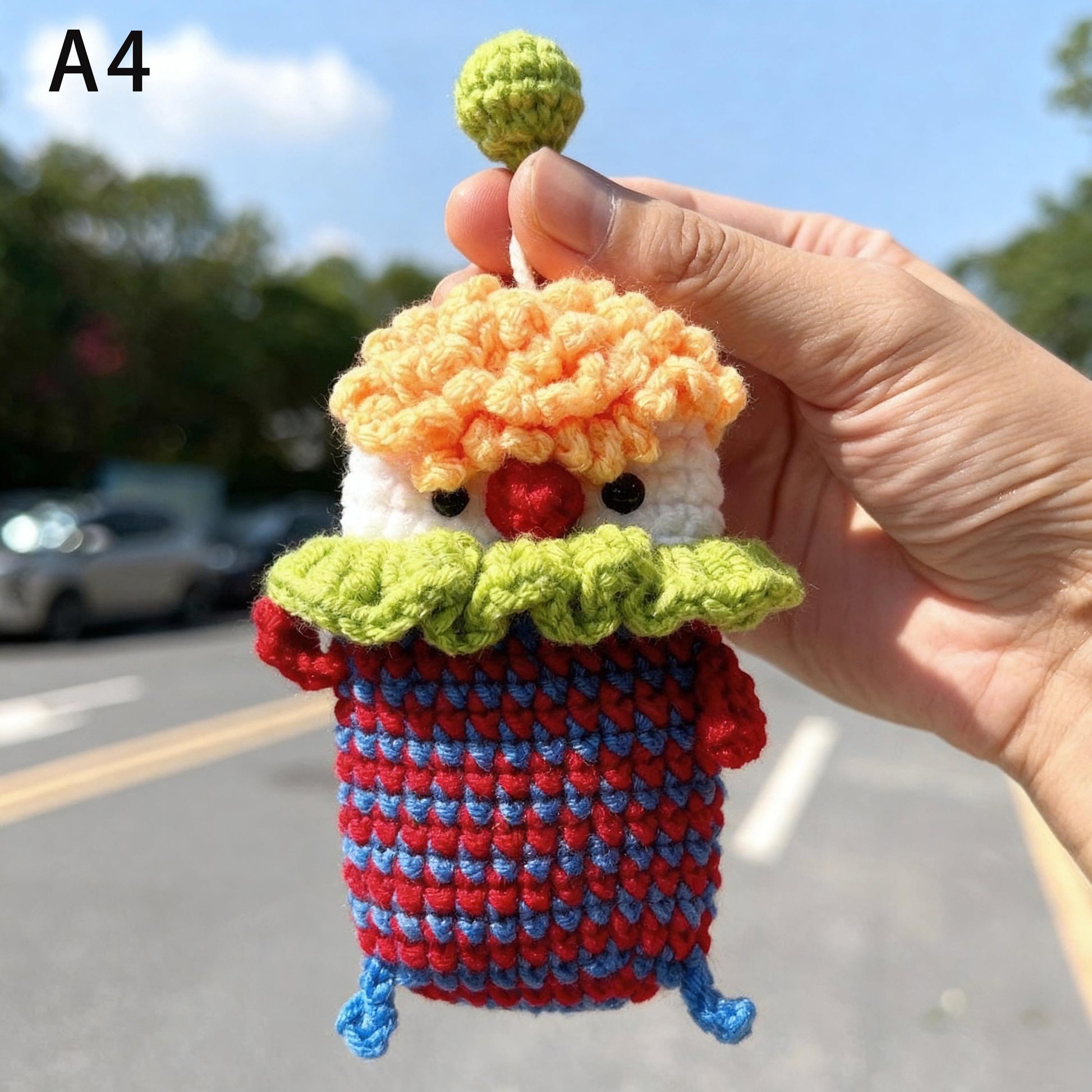 Handmade Crochet Sausage Lips Key Cover, Cute Ugly Keychain, Pull String Key Protector, Amigurumi Bag Charm, Funny Gift for Her Him