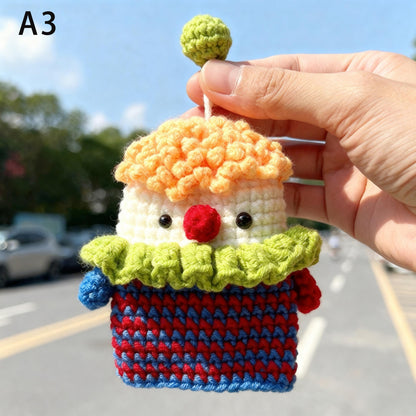 Handmade Crochet Sausage Lips Key Cover, Cute Ugly Keychain, Pull String Key Protector, Amigurumi Bag Charm, Funny Gift for Her Him