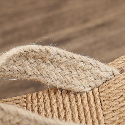 Handwoven Linen Flip Flops, Straw Style Sandals, Boho Beach Slippers, Summer Thong Sandals, Lightweight Casual Woven Slides for Women