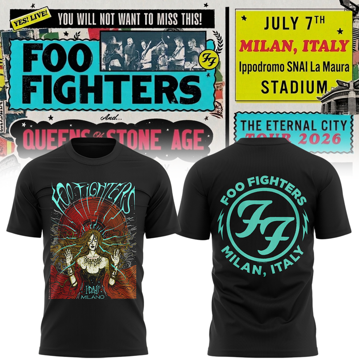 Foo Fighters TAKE COVER TOUR 2026 Milano T-shirt