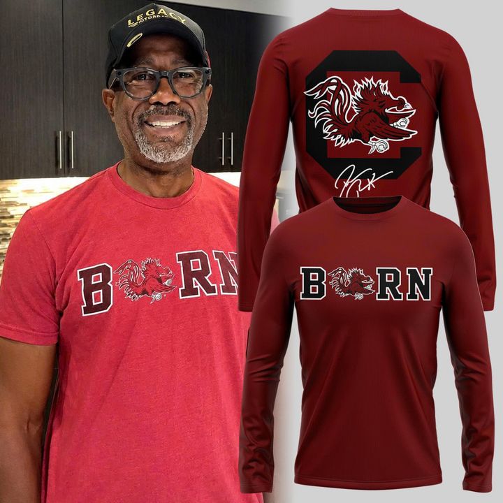 Limited edition "Born a Gamecock" Long Sleeve Signatures Print of Darius Rucker for South Carolina Gamecocks fans