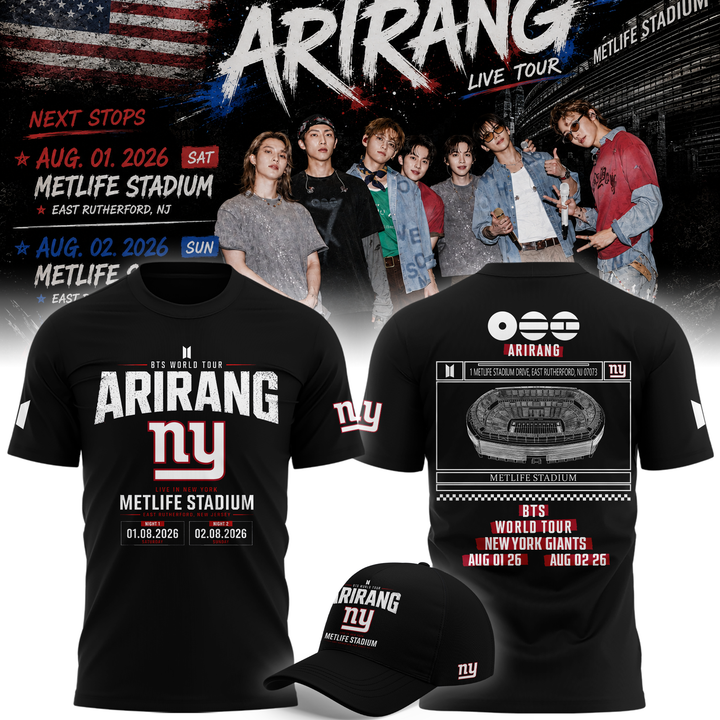 NY Giants x BTS WORLD TOUR ARIRANG 2026 T-shirt