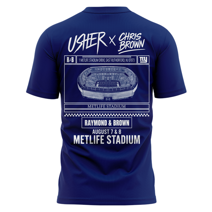 Limited Edition New York Giants x Usher & Chris Brown T-shirt