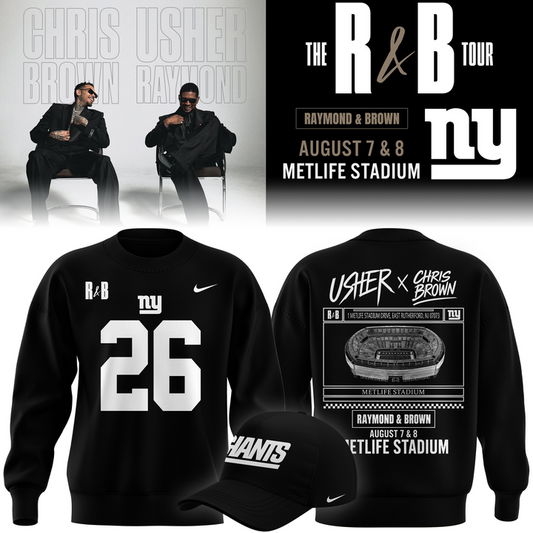 Limited Edition New York Giants x Usher & Chris Brown 2026 Sweatshirt